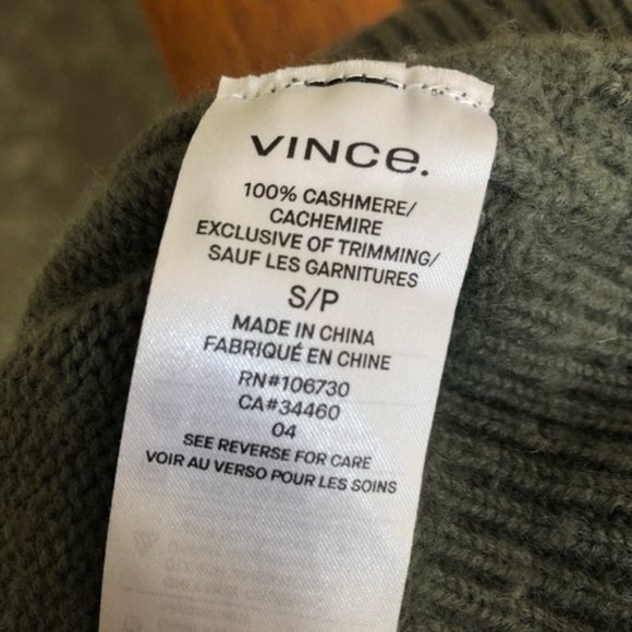 Vince Pine Cashmere Boxy Crew Neck Sweater - Picture 8 of 8